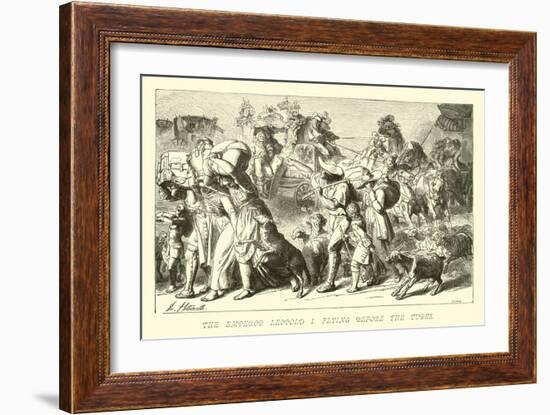 The Emperor Leopold I Flying before the Turks-null-Framed Giclee Print