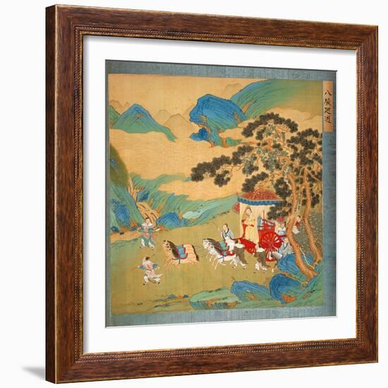 The Emperor Mu Wang (circa 985-circa 907 BC) of the Chou Dynasty in His Chariot-null-Framed Giclee Print