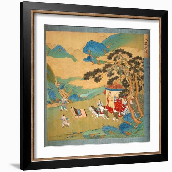 The Emperor Mu Wang (circa 985-circa 907 BC) of the Chou Dynasty in His Chariot-null-Framed Giclee Print