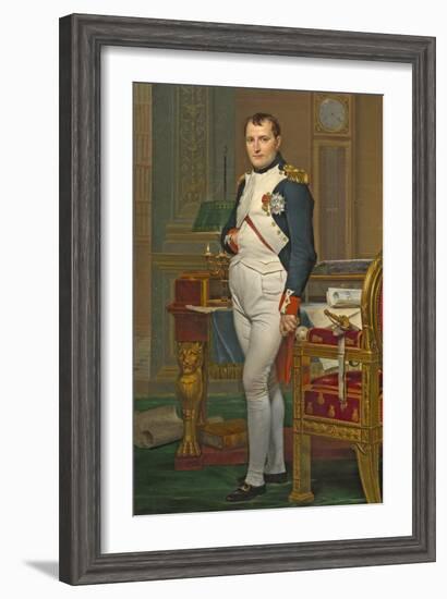 The Emperor Napoleon in His Study at the Tuileries, 1812-Jacques-Louis David-Framed Giclee Print