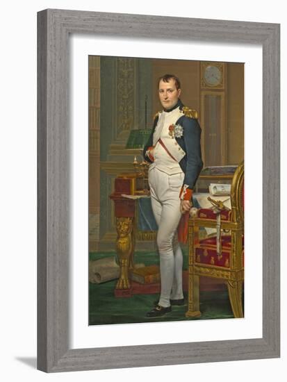 The Emperor Napoleon in His Study at the Tuileries, 1812-Jacques-Louis David-Framed Giclee Print