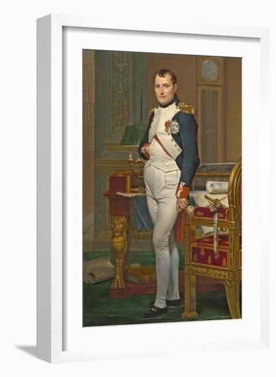 The Emperor Napoleon in His Study at the Tuileries, 1812-Jacques-Louis David-Framed Giclee Print