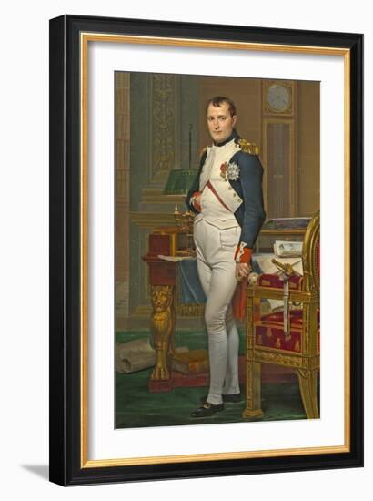 The Emperor Napoleon in His Study at the Tuileries, 1812-Jacques-Louis David-Framed Giclee Print