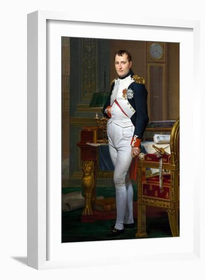 The Emperor Napoleon in His Study at the Tuileries by Jacques-Louis David-Jacques-Louis David-Framed Giclee Print