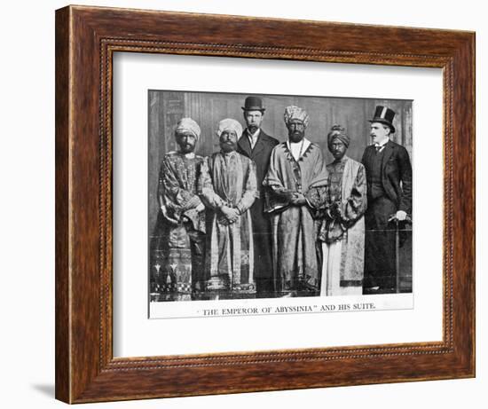 The Emperor of Abyssinia and His Suite', the Dreadnought Hoax, 7th February 1910 (B/W Photo)-English Photographer-Framed Premium Giclee Print