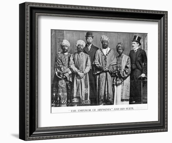 The Emperor of Abyssinia and His Suite', the Dreadnought Hoax, 7th February 1910 (B/W Photo)-English Photographer-Framed Giclee Print