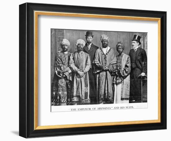 The Emperor of Abyssinia and His Suite', the Dreadnought Hoax, 7th February 1910 (B/W Photo)-English Photographer-Framed Giclee Print