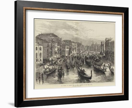 The Emperor of Austria's Visit to Venice, Procession on the Grand Canal-Charles Robinson-Framed Giclee Print