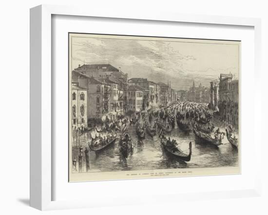 The Emperor of Austria's Visit to Venice, Procession on the Grand Canal-Charles Robinson-Framed Giclee Print