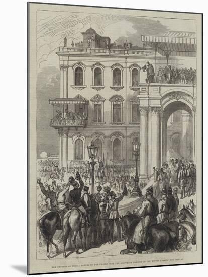 The Emperor of Russia Bowing to the People from the Soltykoff Balcony of the Winter Palace-null-Mounted Giclee Print