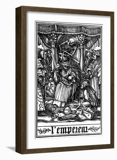 The Emperor Visited by Death, 1538-Hans Holbein the Younger-Framed Giclee Print