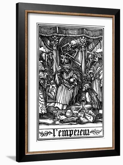 The Emperor Visited by Death, 1538-Hans Holbein the Younger-Framed Giclee Print