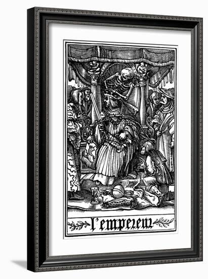 The Emperor Visited by Death, 1538-Hans Holbein the Younger-Framed Giclee Print