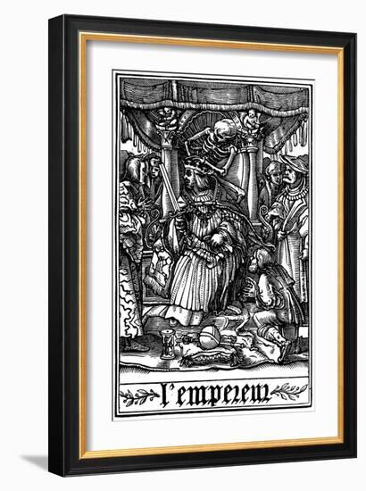 The Emperor Visited by Death, 1538-Hans Holbein the Younger-Framed Giclee Print