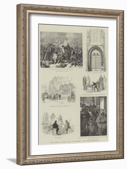 The Emperor William's Visit to Wittenberg, the Luther Celebration-null-Framed Giclee Print