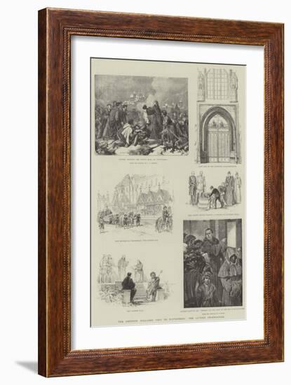 The Emperor William's Visit to Wittenberg, the Luther Celebration-null-Framed Giclee Print