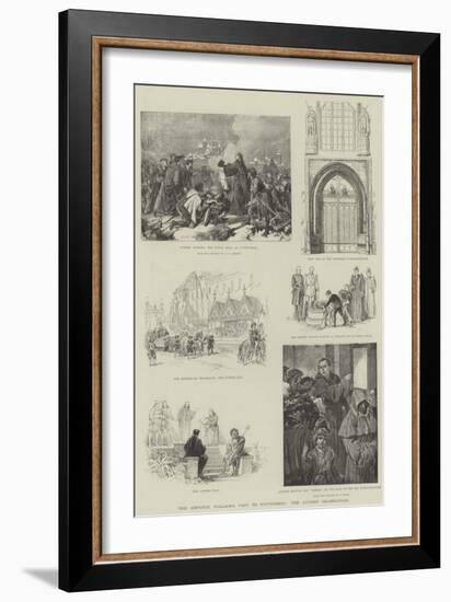 The Emperor William's Visit to Wittenberg, the Luther Celebration-null-Framed Giclee Print