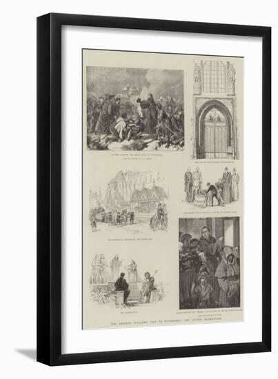 The Emperor William's Visit to Wittenberg, the Luther Celebration-null-Framed Giclee Print