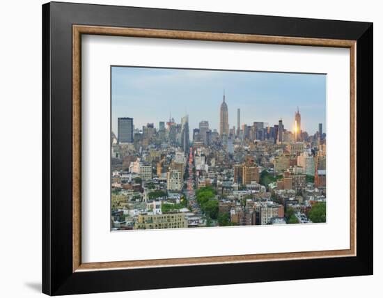 The Empire State Building and Manhattan skyline, New York City, United States of America, North Ame-Fraser Hall-Framed Photographic Print