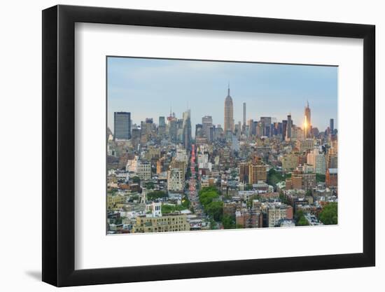 The Empire State Building and Manhattan skyline, New York City, United States of America, North Ame-Fraser Hall-Framed Photographic Print