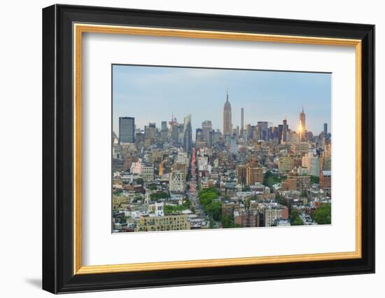 The Empire State Building and Manhattan skyline, New York City, United States of America, North Ame-Fraser Hall-Framed Photographic Print