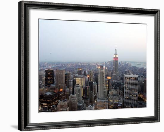 The Empire State Building and the Manhattan Skyline-null-Framed Photographic Print