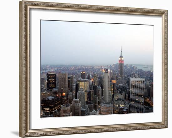 The Empire State Building and the Manhattan Skyline-null-Framed Photographic Print