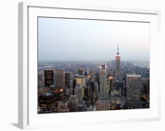 The Empire State Building and the Manhattan Skyline-null-Framed Photographic Print