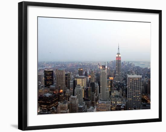 The Empire State Building and the Manhattan Skyline-null-Framed Photographic Print