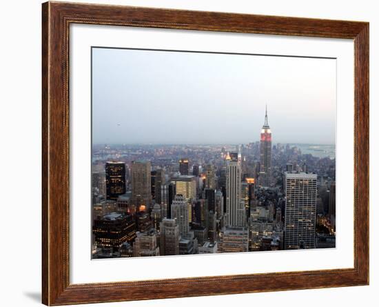 The Empire State Building and the Manhattan Skyline-null-Framed Photographic Print