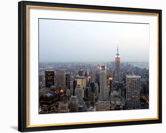 The Empire State Building and the Manhattan Skyline-null-Framed Photographic Print