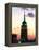 The Empire State Building Illuminated at Night-null-Framed Premier Image Canvas