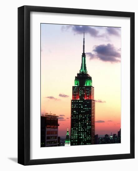 The Empire State Building Illuminated at Night-null-Framed Photographic Print