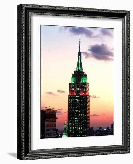 The Empire State Building Illuminated at Night-null-Framed Photographic Print