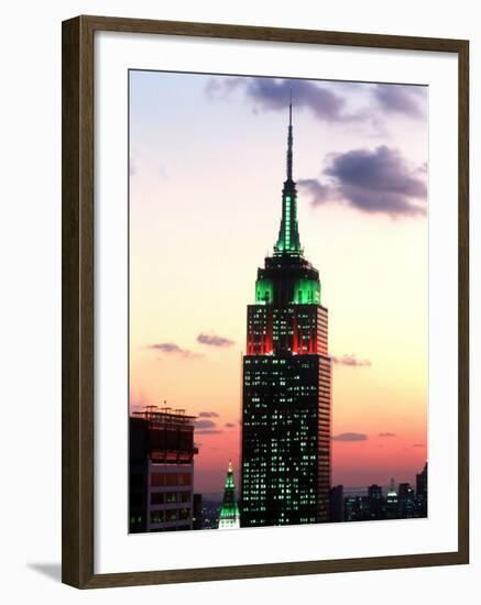 The Empire State Building Illuminated at Night-null-Framed Photographic Print