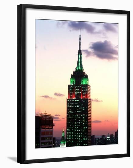 The Empire State Building Illuminated at Night-null-Framed Photographic Print