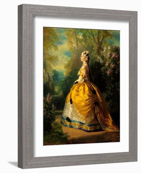 The Empress Eugenie, 1854 (Oil on Canvas)-Franz Xaver Winterhalter-Framed Giclee Print