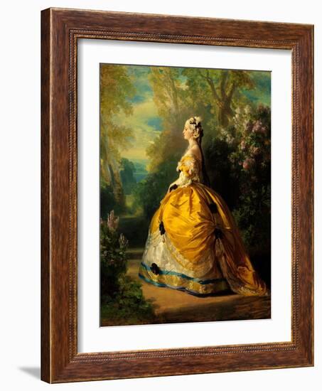 The Empress Eugenie, 1854 (Oil on Canvas)-Franz Xaver Winterhalter-Framed Giclee Print