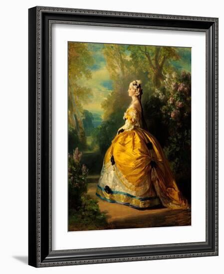 The Empress Eugenie, 1854 (Oil on Canvas)-Franz Xaver Winterhalter-Framed Giclee Print