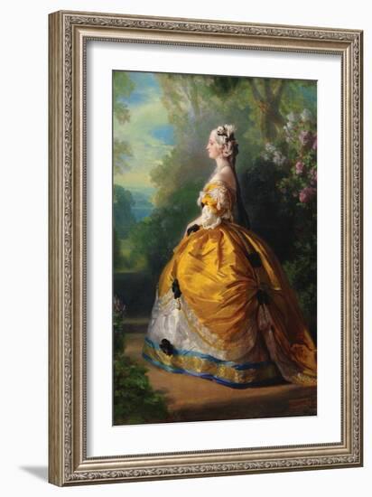 The Empress Eugénie (Eugénie De Montijo, 1826–1920, Condesa De Teba)-Franz Xaver Winterhalter-Framed Art Print