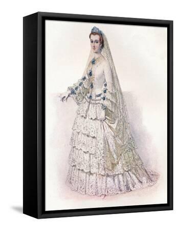 The Empress Eugenie in her bridal dress, 1853, (1902)' Giclee Print -  Edmund Thomas Parris