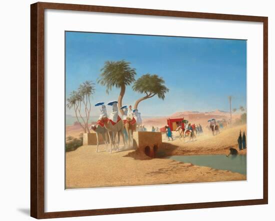 The Empress Eugenie Visiting the Pyramids-Charles Theodore Frere-Framed Giclee Print