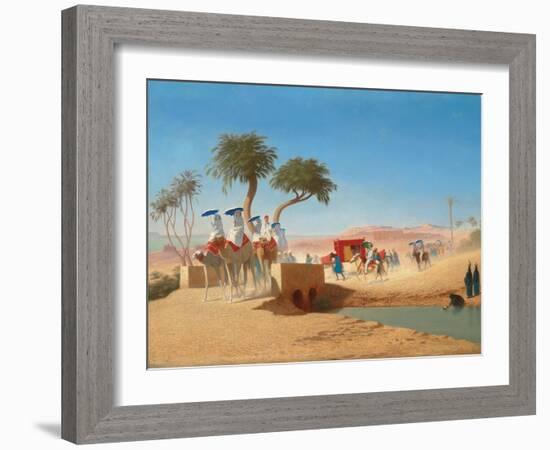 The Empress Eugenie Visiting the Pyramids-Charles Theodore Frere-Framed Giclee Print