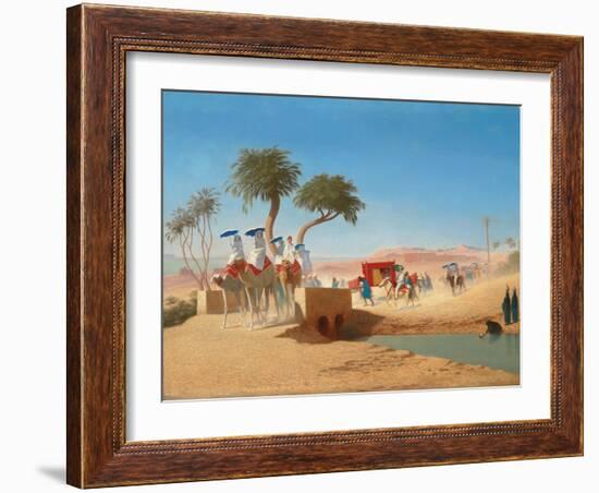 The Empress Eugenie Visiting the Pyramids-Charles Theodore Frere-Framed Giclee Print