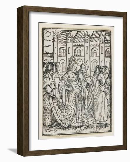 The Empress from Dance of Death (Lyons), 1538, 1523-1526-Hans Holbein the Younger-Framed Giclee Print