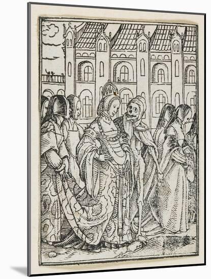 The Empress from Dance of Death (Lyons), 1538, 1523-1526-Hans Holbein the Younger-Mounted Giclee Print