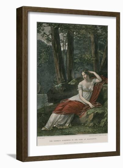 The Empress Josephine in the Park at Malmaison-Pierre-Paul Prud'hon-Framed Giclee Print