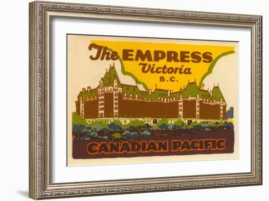 The Empress Luggage Label-null-Framed Giclee Print