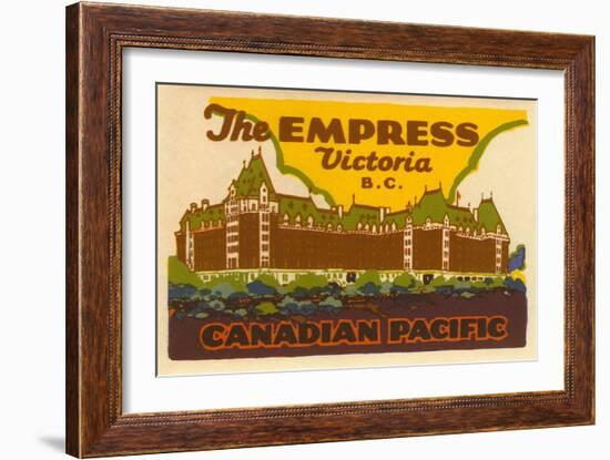 The Empress Luggage Label-null-Framed Giclee Print