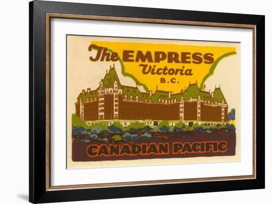 The Empress Luggage Label-null-Framed Giclee Print